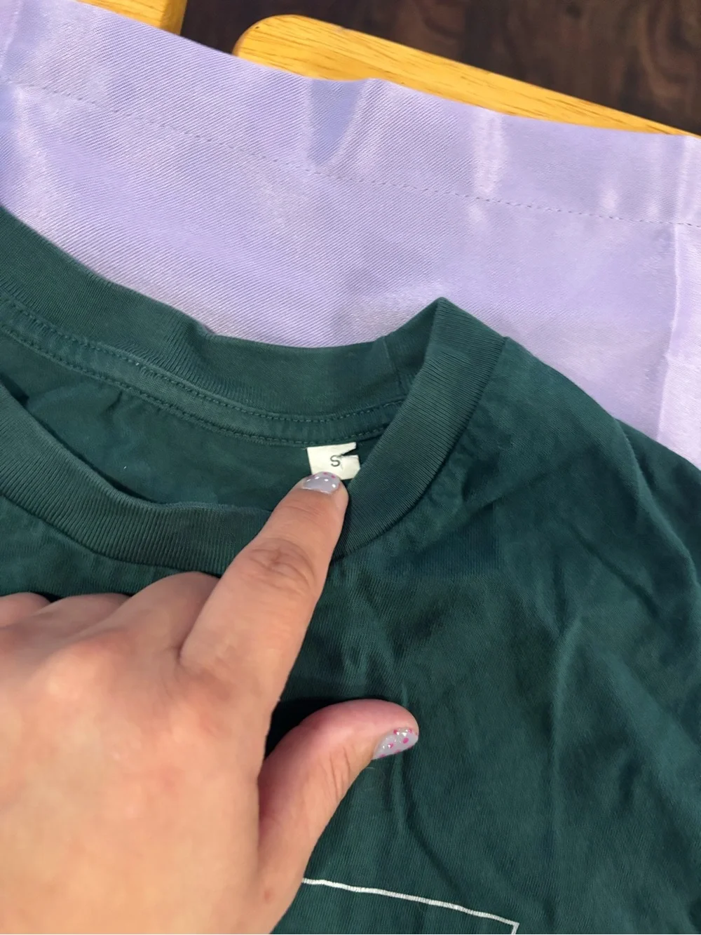 Unbranded Green Cat Graphic Tee with Orange Accent